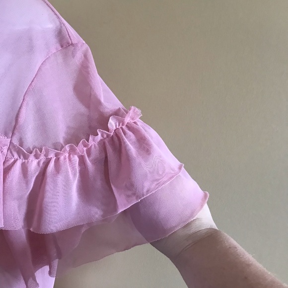 Pink Blush Persaya Sheer Lace Shirt Top Blouse 2X - Picture 3 of 5